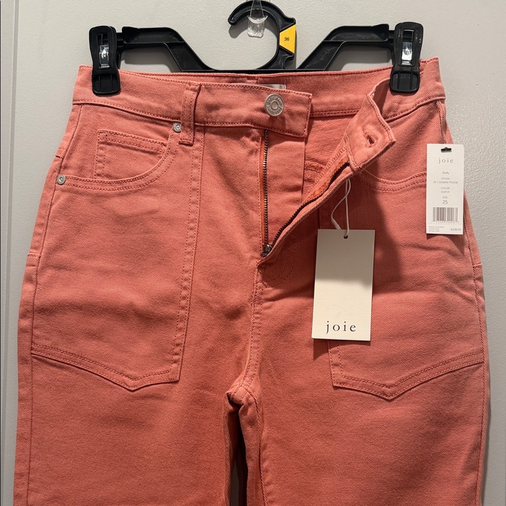 Joie Crop Jeans in Guava | Wide Leg Crop | High waist | Sz 25 - Picture 5 of 8